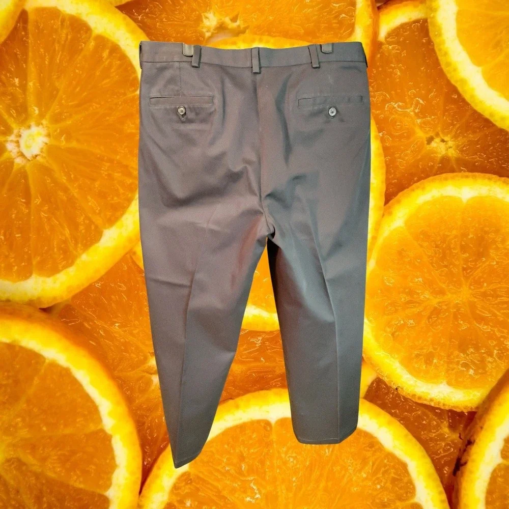 Brooks Brothers Advantage Chino Hudson Mens Pants W36‎ Gray Cotton